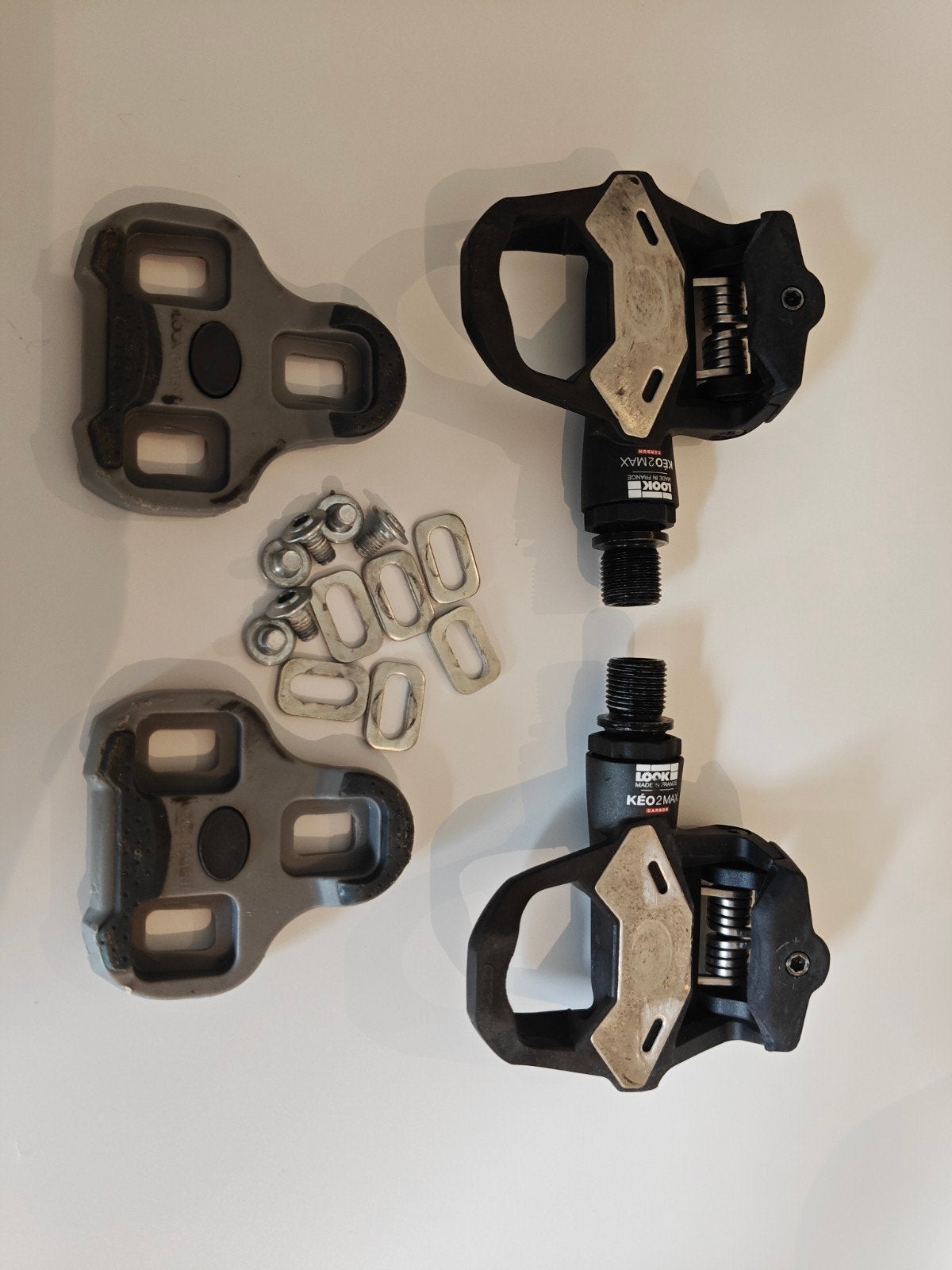 Look KEO 2 MAX Carbon race pedalen - incl. schoenplaatjes, Fietsen en Brommers, Crankstel of Pedalen, Gebruikt, Ophalen of Verzenden