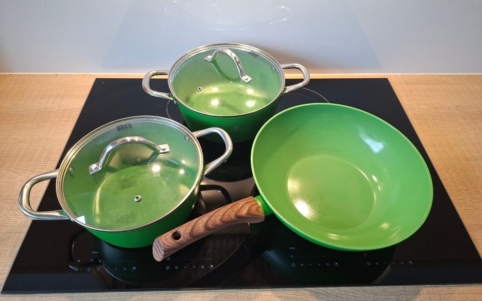 Pannenset Cook&Pan, Ophalen, Met deksel, Pannenset, Zo goed als nieuw