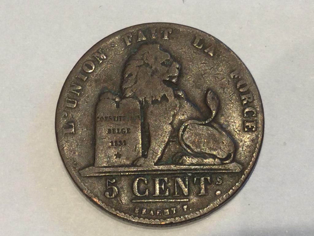 België 5 centimes 1849, Postzegels en Munten, Munten | België, Ophalen of Verzenden
