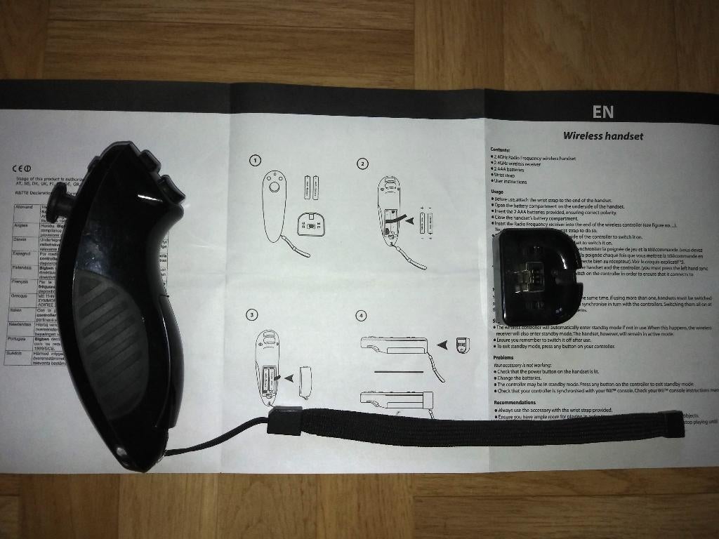 Nunchuck sans fil avec manuel pour Wii ou Wii U, Enlèvement ou Envoi, 1 joueur, Aventure et Action, Comme neuf