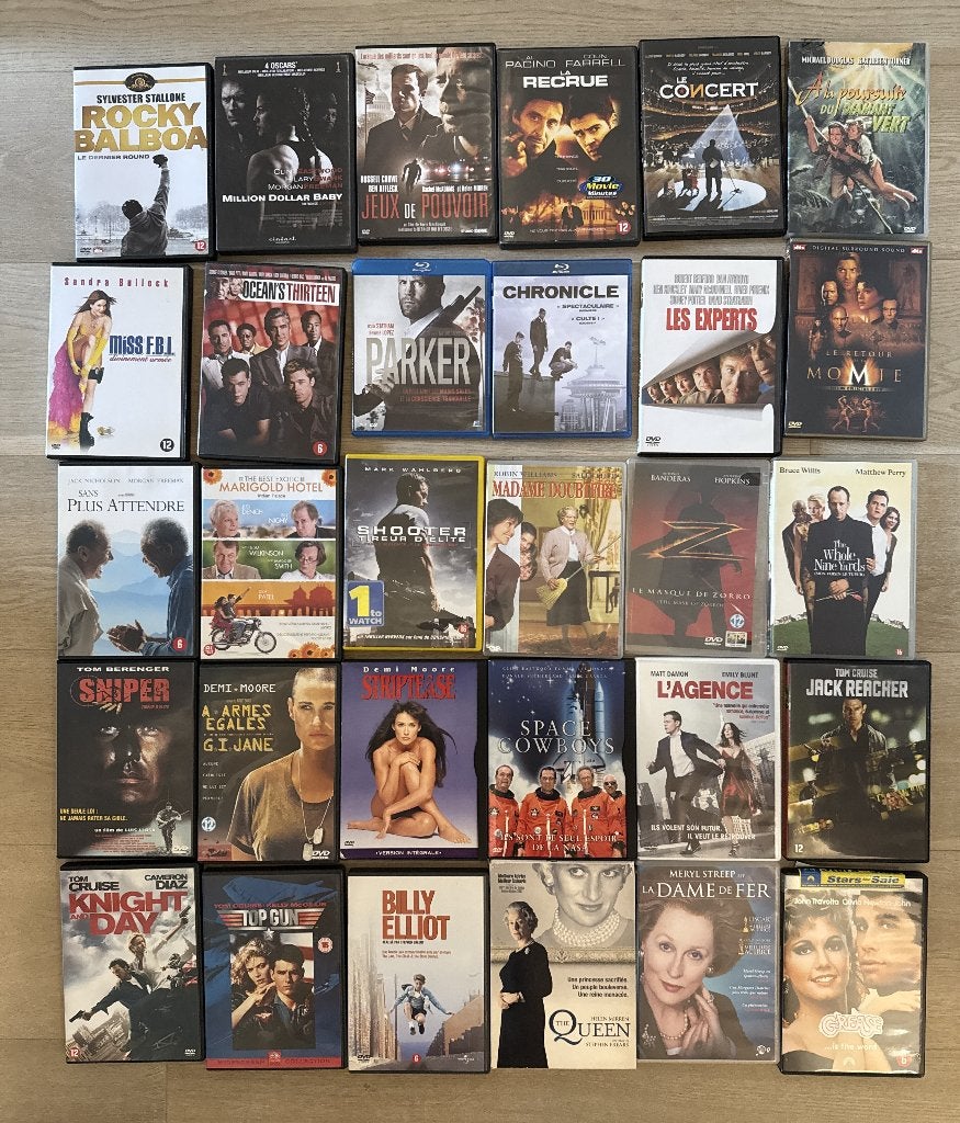 Lot 30 dvd's voor EUR 25 of EUR 0,8 per dvd, Ophalen, Gebruikt, Actie