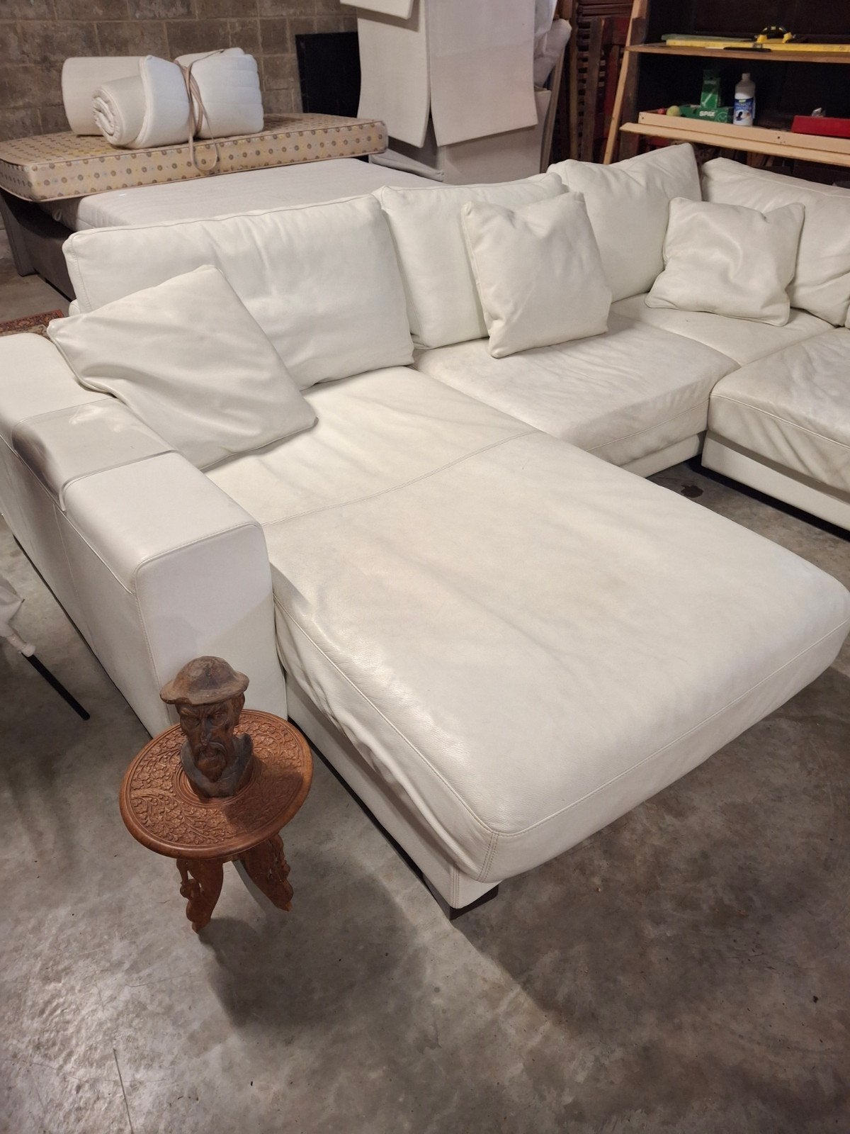 een lederen Natuzzi hoeksalon in goede staat, Huis en Inrichting, Ophalen