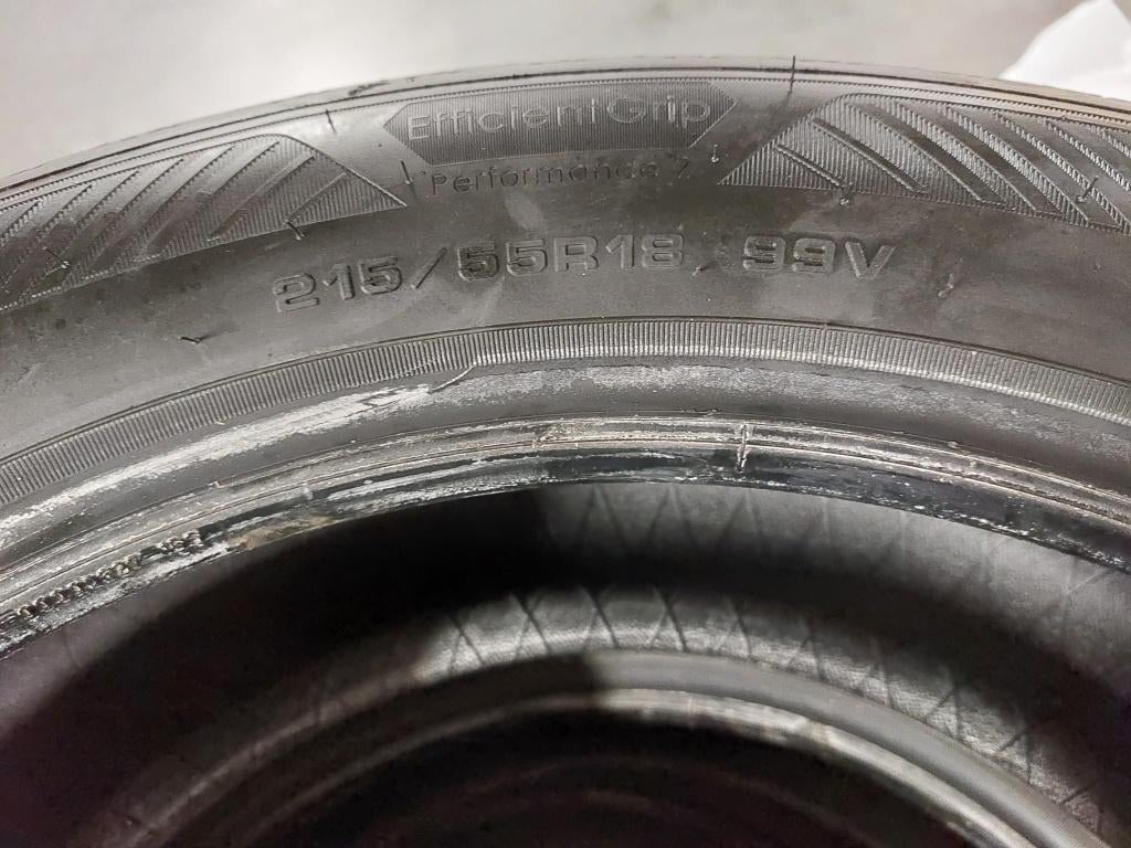 4 pneus été Goodyear Efficient Grip 215/55 R18 99V, Neuf, 215 mm, Véhicule de tourisme, Pneus été
