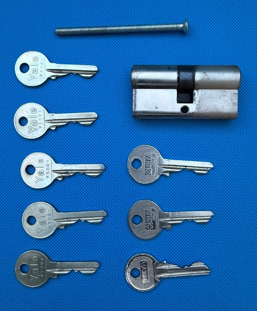 Cylindre de porte YALE - 31mm/31mm, Enlèvement ou Envoi, Utilisé, Autres matériaux, Clé