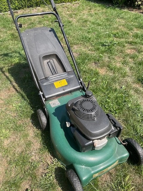te koop grasmachine, Tuin en Terras, Grasmaaiers, Ophalen, Cirkelmaaier, Gebruikt, MTD