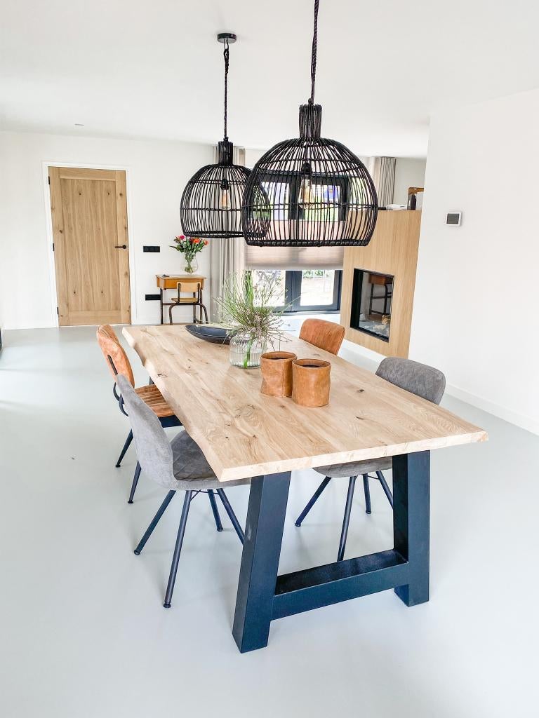 Massief eiken tafelbladen | Boomkant | Snelle levering!, Verzenden, Eikenhout, Nieuw, Landelijk, modern, natuurlijk