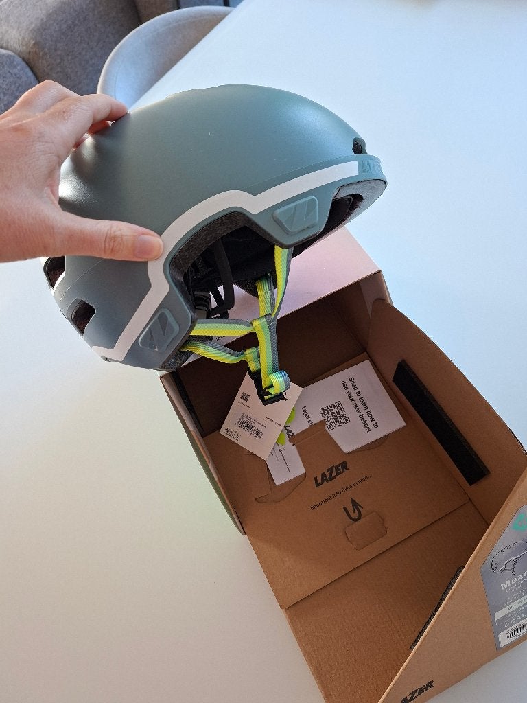 Lazer Maze Jr KinetiCore fietshelm GoFluo khaki – (50-56 cm), S, Lazer, Jongen of Meisje, Nieuw