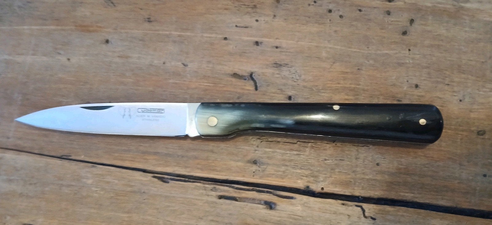 Couteau pliant Cudeman corne, Enlèvement ou Envoi