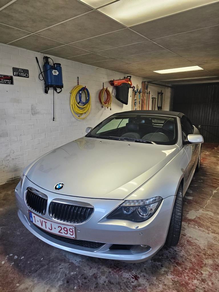 Bmw 635d bi turbo cabriolet bj 2007, Autos, BMW, Cuir, Argent ou Gris, Achat, Série 6