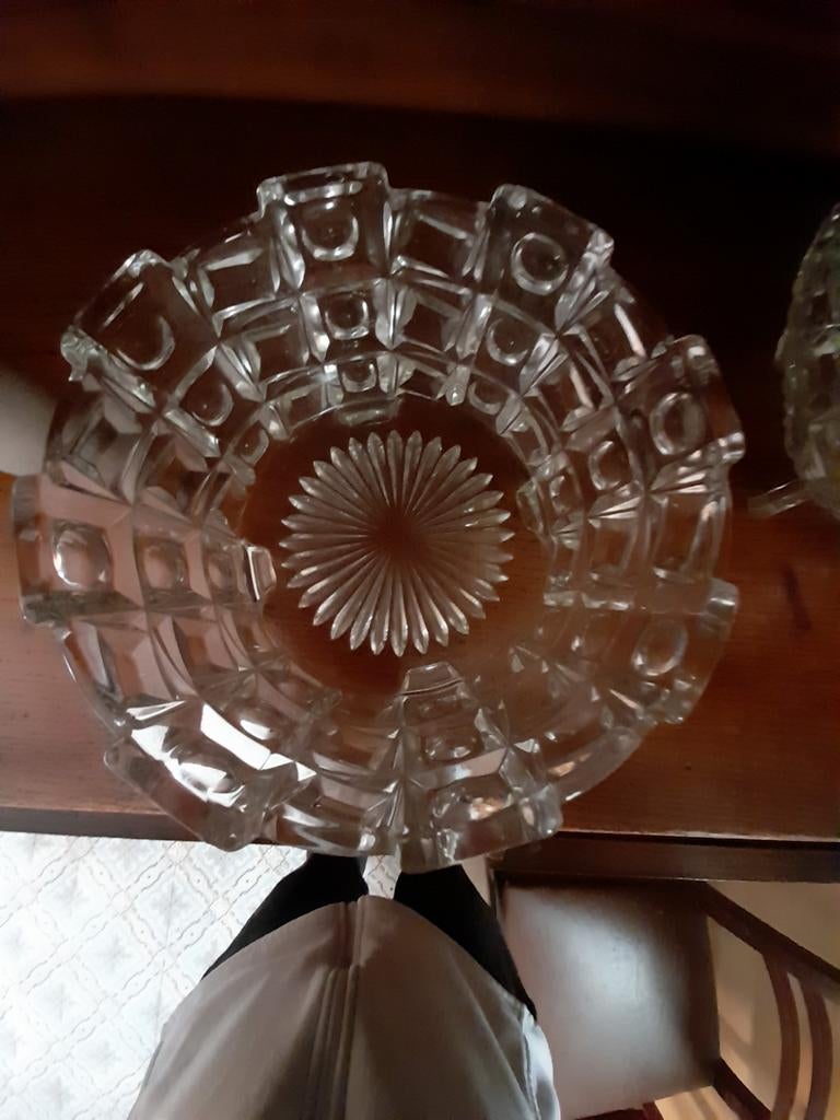 Glazen fruitkom, op poten, perfecte staat, Antiek en Kunst, Antiek | Glaswerk en Kristal, Ophalen of Verzenden