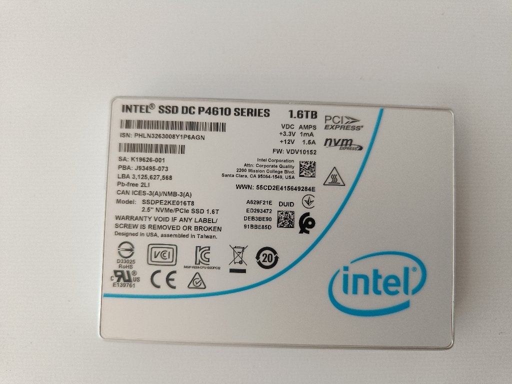 Intel SSD DC P4610 1.6TB NVMe U.2 2.5" PCIe SSDPE2KE016T8, Neuf, Enlèvement ou Envoi, 1.6 TB, SSD