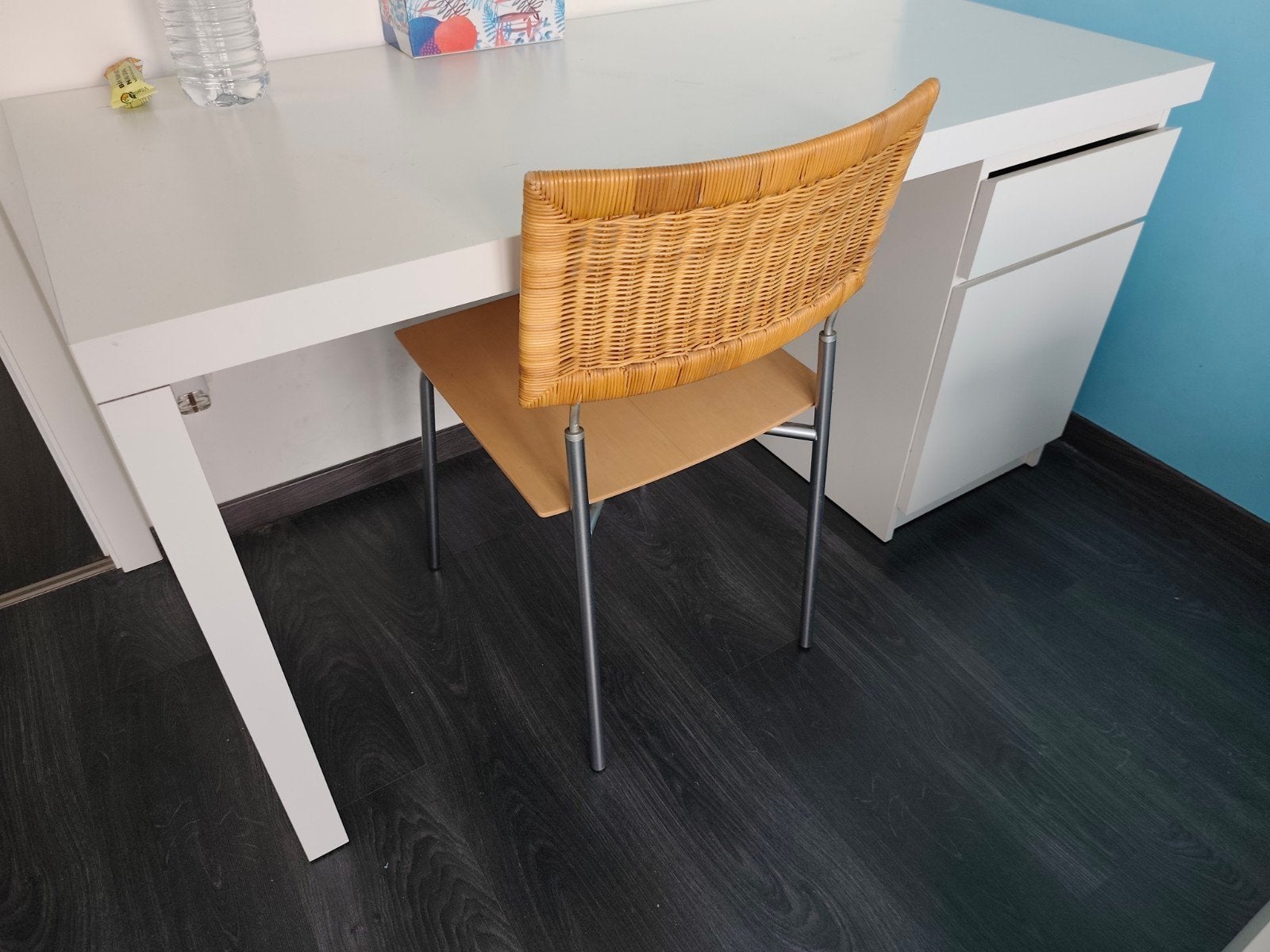 Bureau, Huis en Inrichting, Ophalen, Gebruikt, Wit, Hout