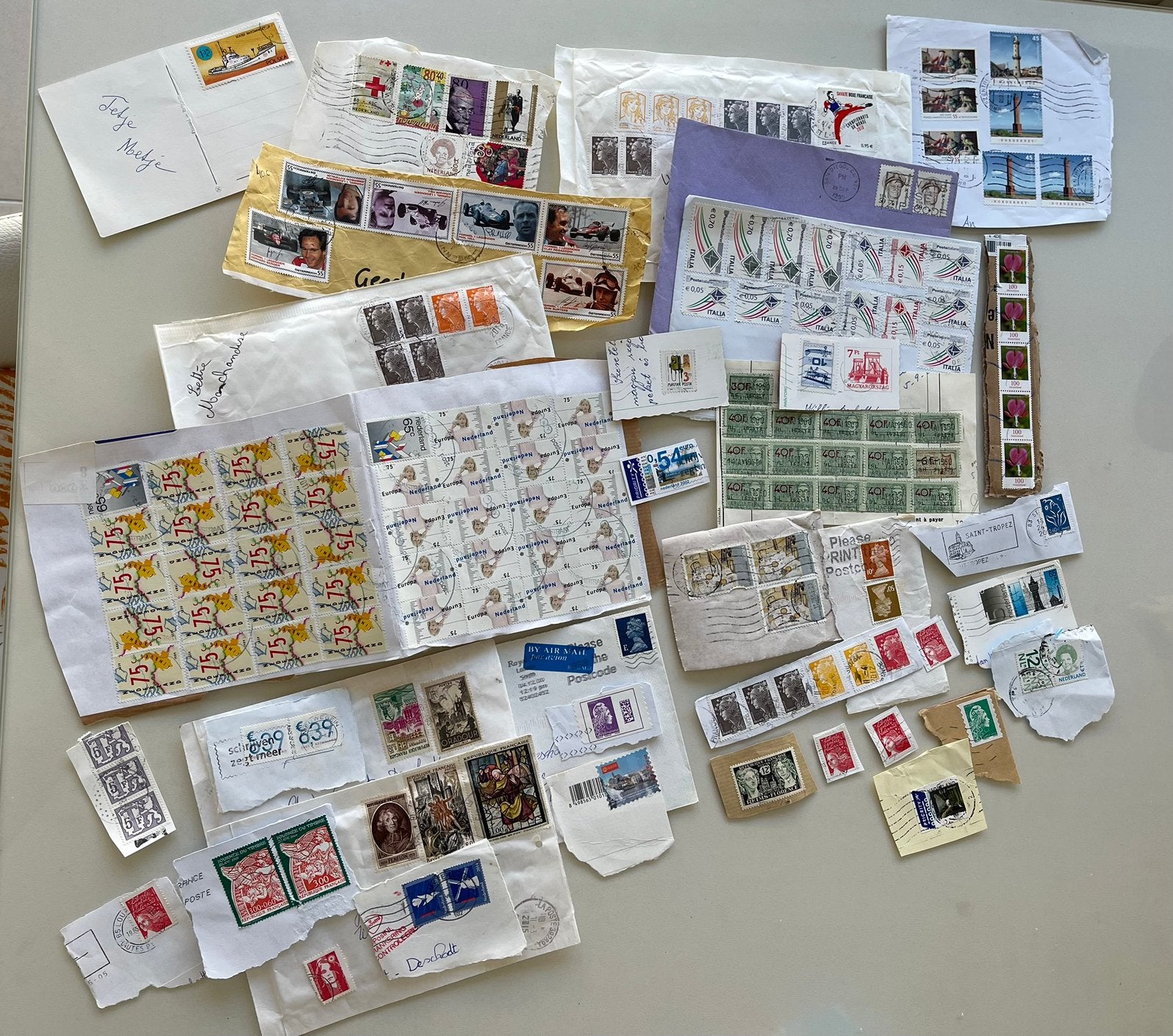 Prachtige Grote Partij Belgische & Internationale Postzegels, Postzegels en Munten, Ophalen of Verzenden