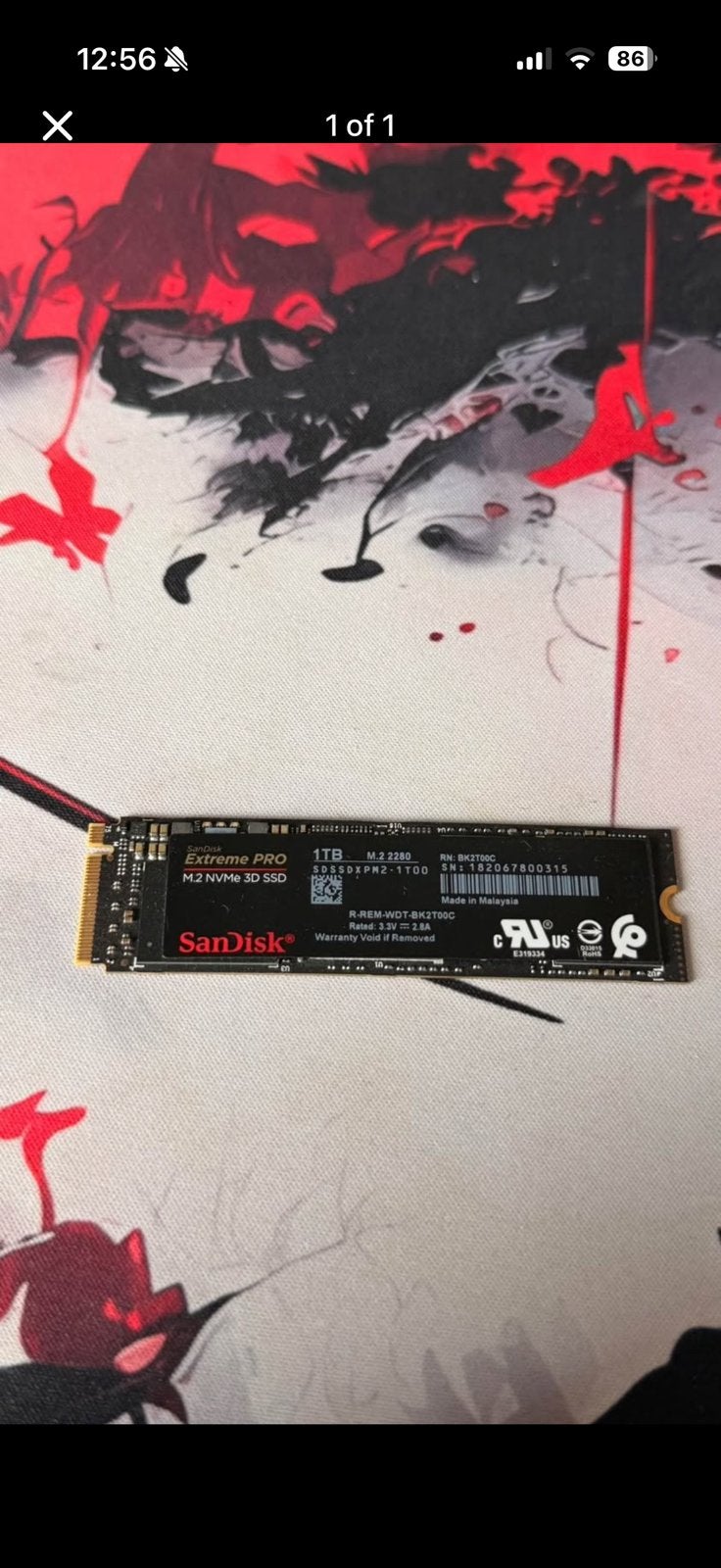 Nvme ssd 1TB, Computers en Software, Intern, SSD, Ophalen of Verzenden, Zo goed als nieuw