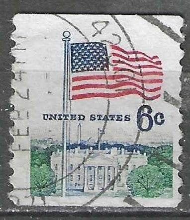 États-Unis 1970 - Yvert 896a - Maison Blanche et drapea (ST), Envoi, Affranchi