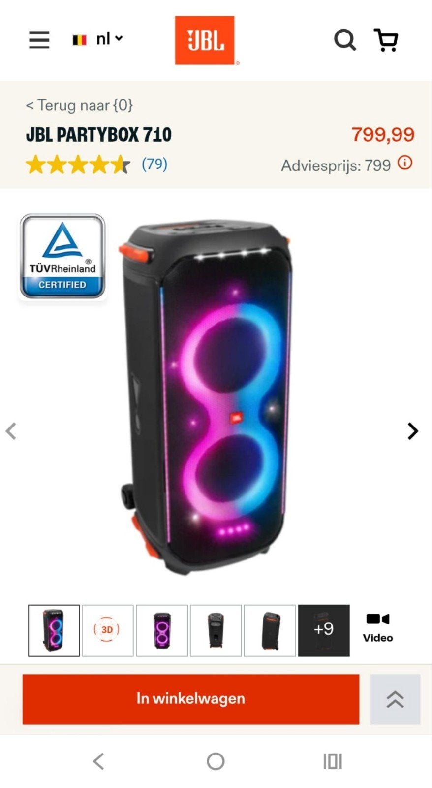 JBL 710 praktische nieuw ( 800w) vaste prijs 500€, Ophalen, Zo goed als nieuw, Luidspreker(s)