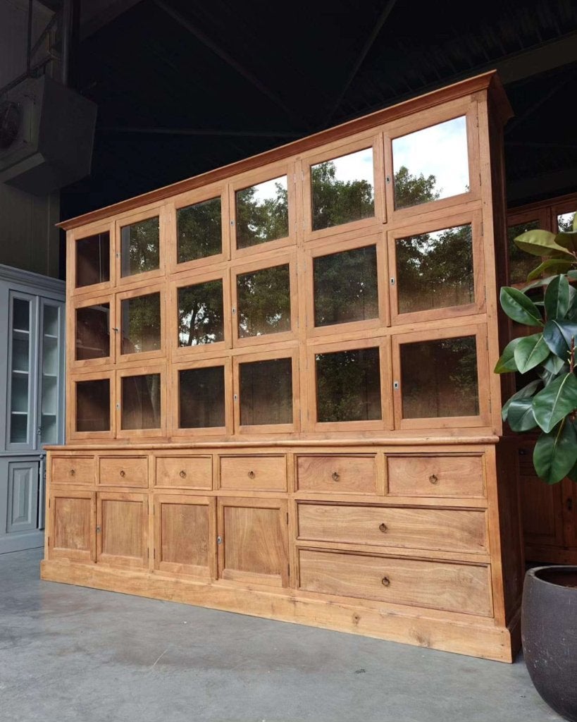 Geweldige grote antieke winkelkast | Winkelvitrine XXL #7356, Antiek en Kunst, Ophalen of Verzenden