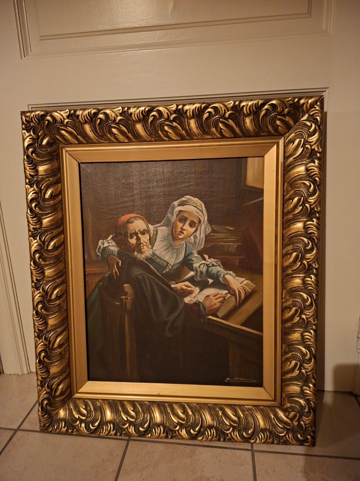 Schilderij van Belgische schilder, Antiquités & Art, Portrait ou Personnes, Peinture à l'huile, Signé, Enlèvement