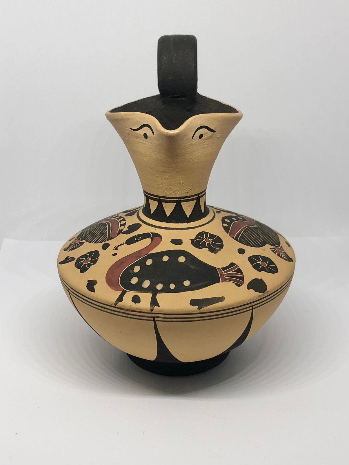 Grecque antique, copie Vase corinthien fait main par Fameli, Antiquités & Art, Enlèvement ou Envoi