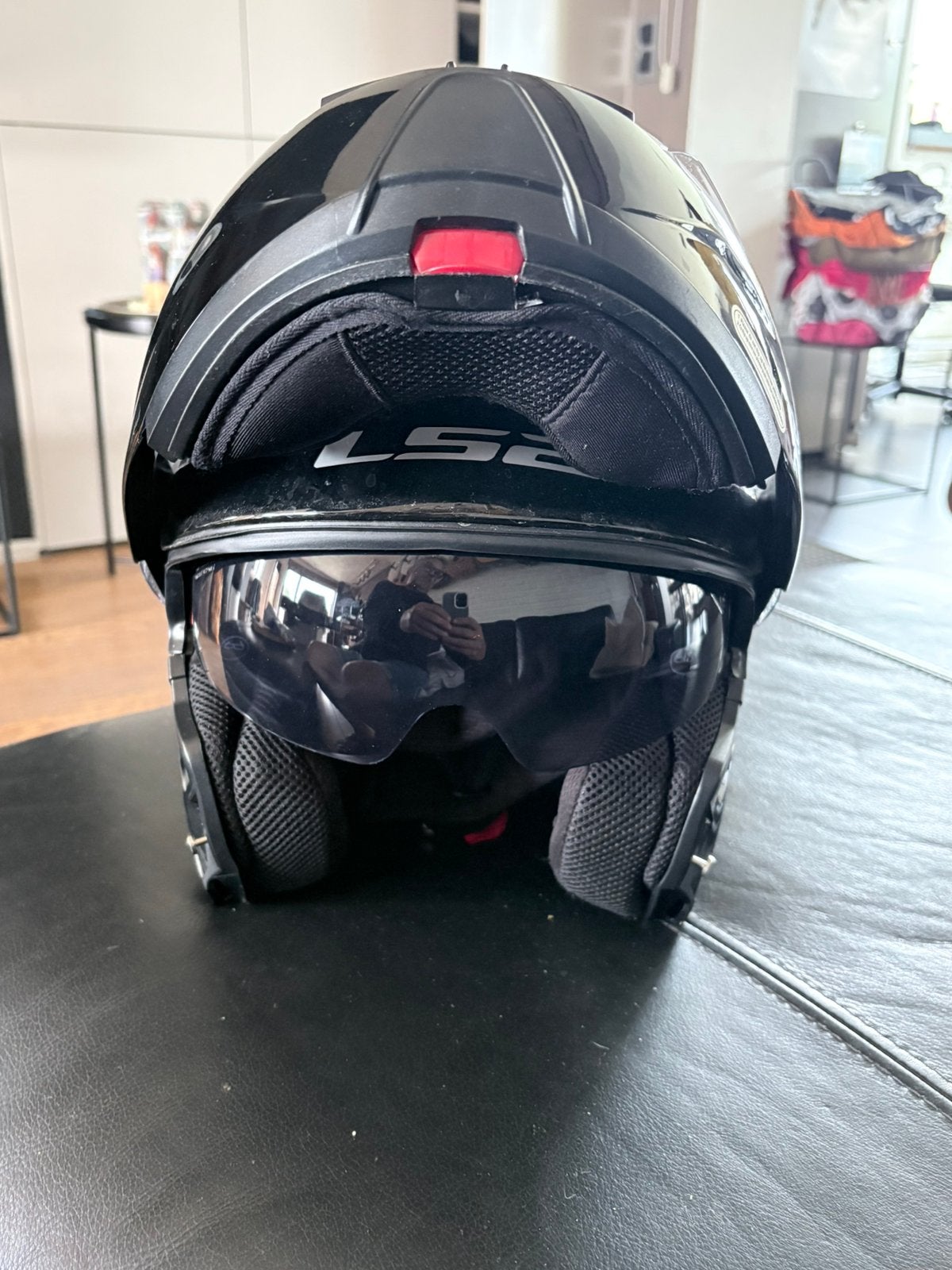 Systeemhelm met zonnevizier xs in nieuwstaat, Vélos & Vélomoteurs, Enlèvement, Comme neuf, Extra small ou plus petit