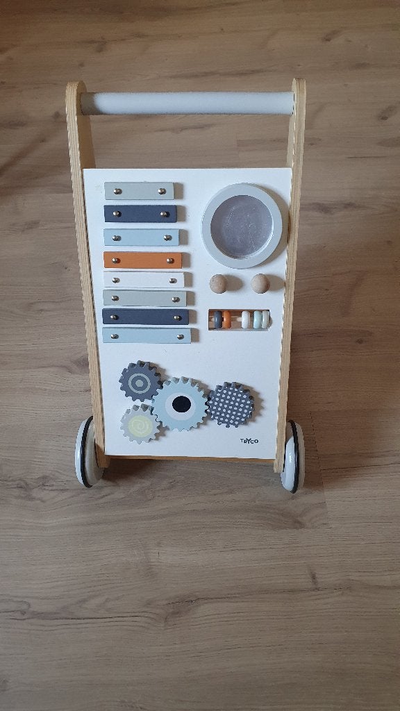 Tryco Houten activiteiten loopwagen, Ophalen, Gebruikt, Duw- of Trekspeelgoed