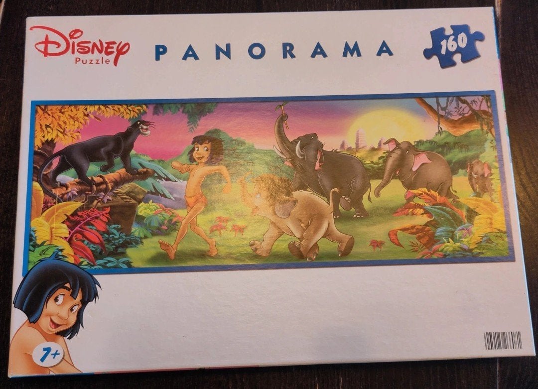 Disney Panorama Jungle Book 160 stukken, Ophalen of Verzenden, Minder dan 500 stukjes, Gebruikt, Legpuzzel