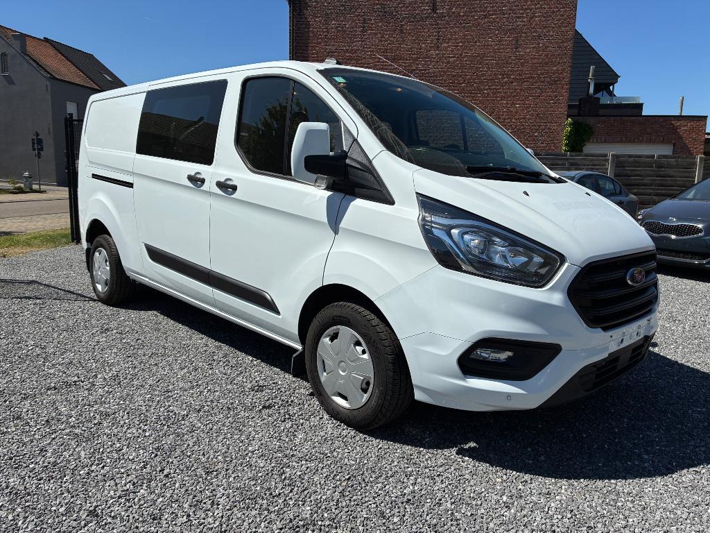 Ford transit Custom DUBB CAB 6ZIT lichte vracht 11569exBTW!, Autos, Ford, Entreprise, Achat, Transit, ABS, Caméra de recul, Airbags
