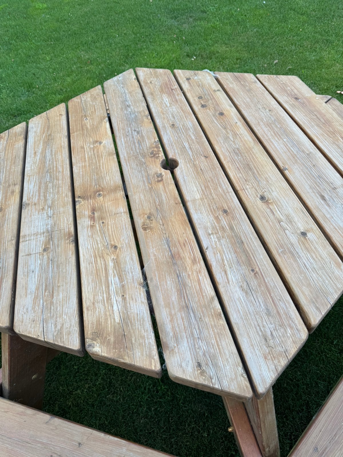 Houte picknick tafel, Tuin en Terras, Ophalen, Gebruikt, Hout