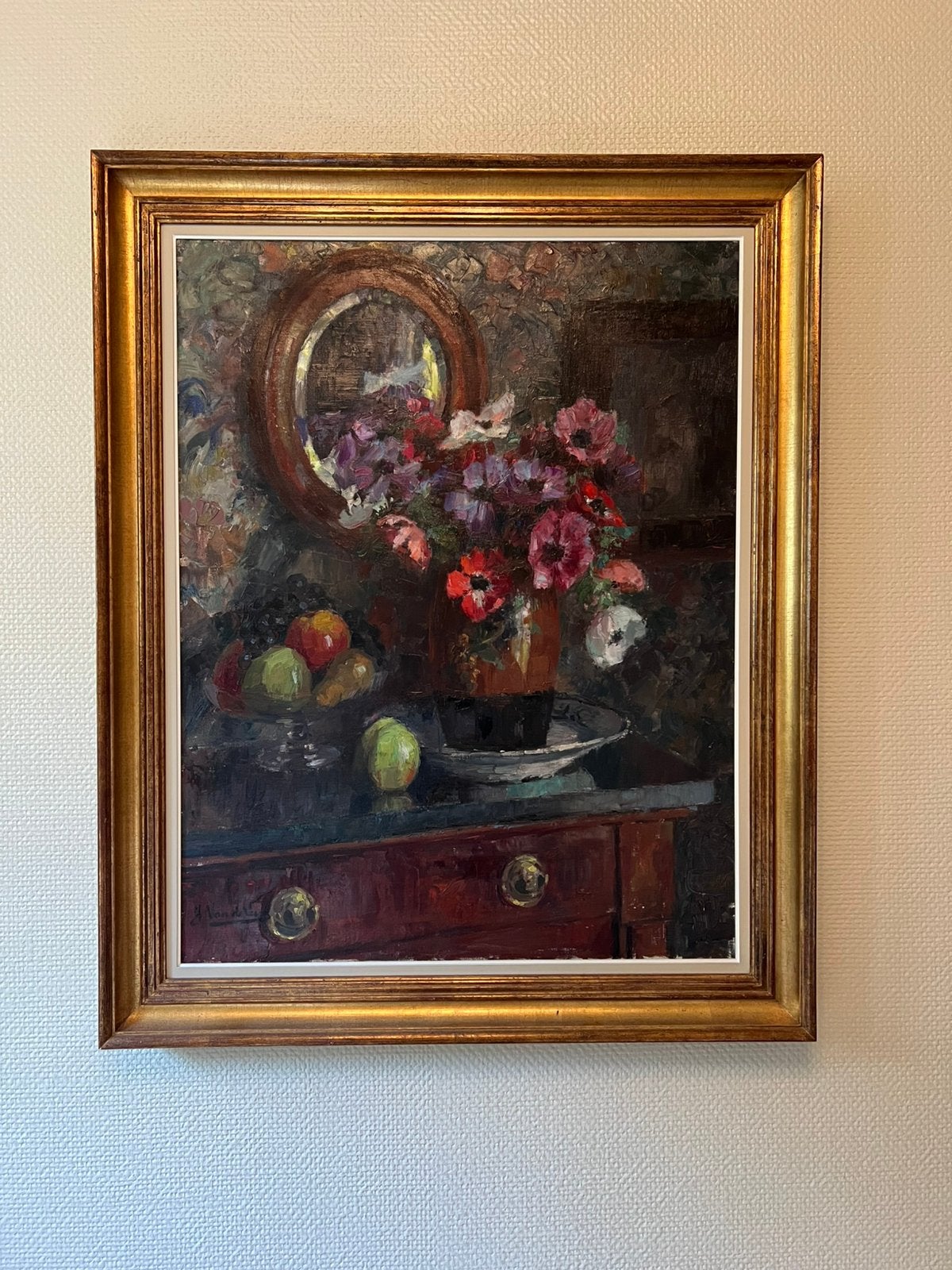Tableau huile sur toile – Nature morte – J. Van de Leene, Antiquités & Art, Art | Peinture | Classique, Enlèvement
