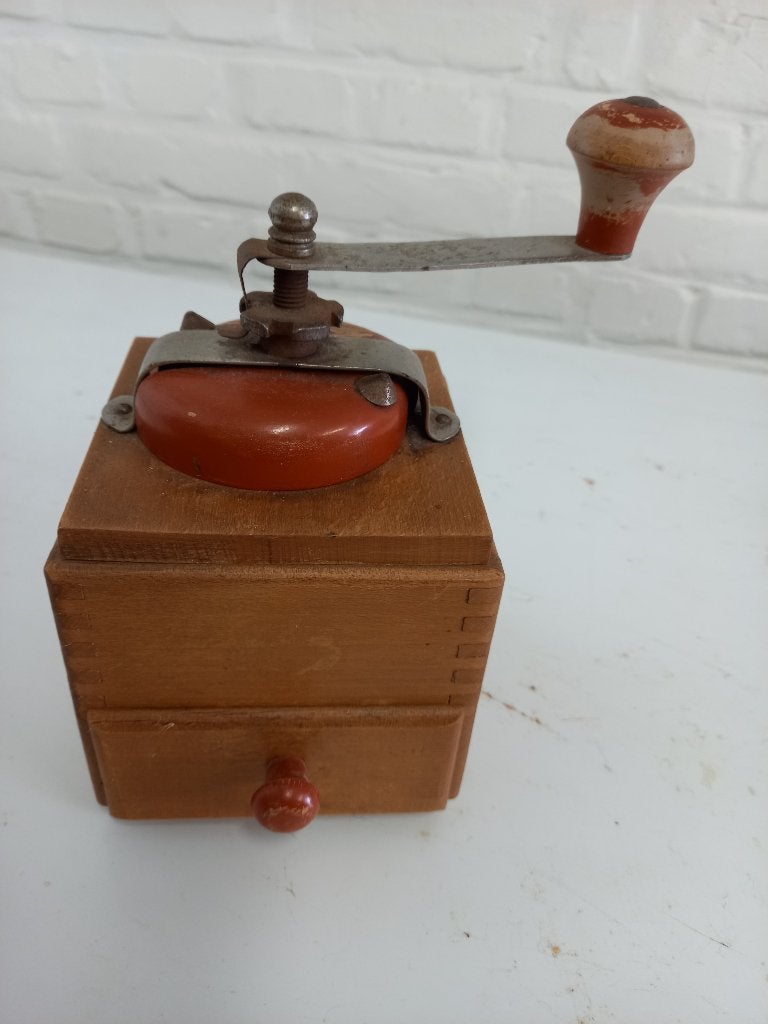 Oude koffiemolen, Ophalen, Hout, Meerkleurig, Overige merken
