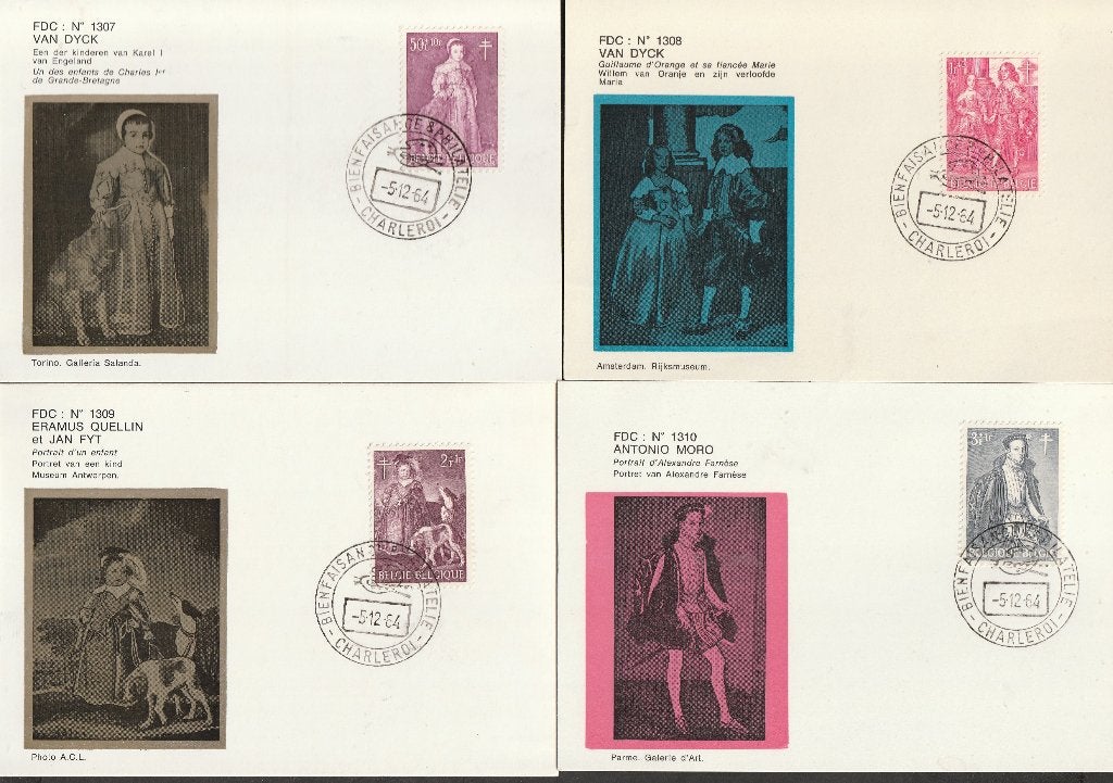 79 maximumkaarten België, Met stempel, Ophalen of Verzenden, Gestempeld, 1e dag stempel