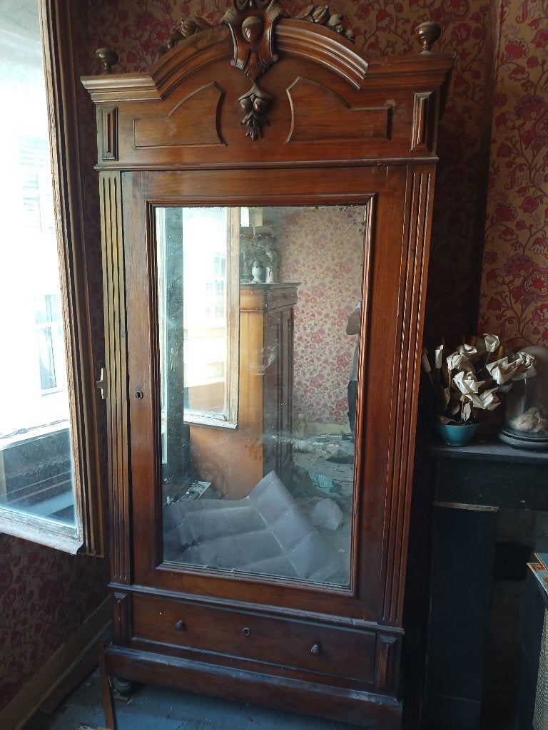 Garde robe en bois véritable, Maison & Meubles, Enlèvement, Comme neuf, Avec tiroir(s)