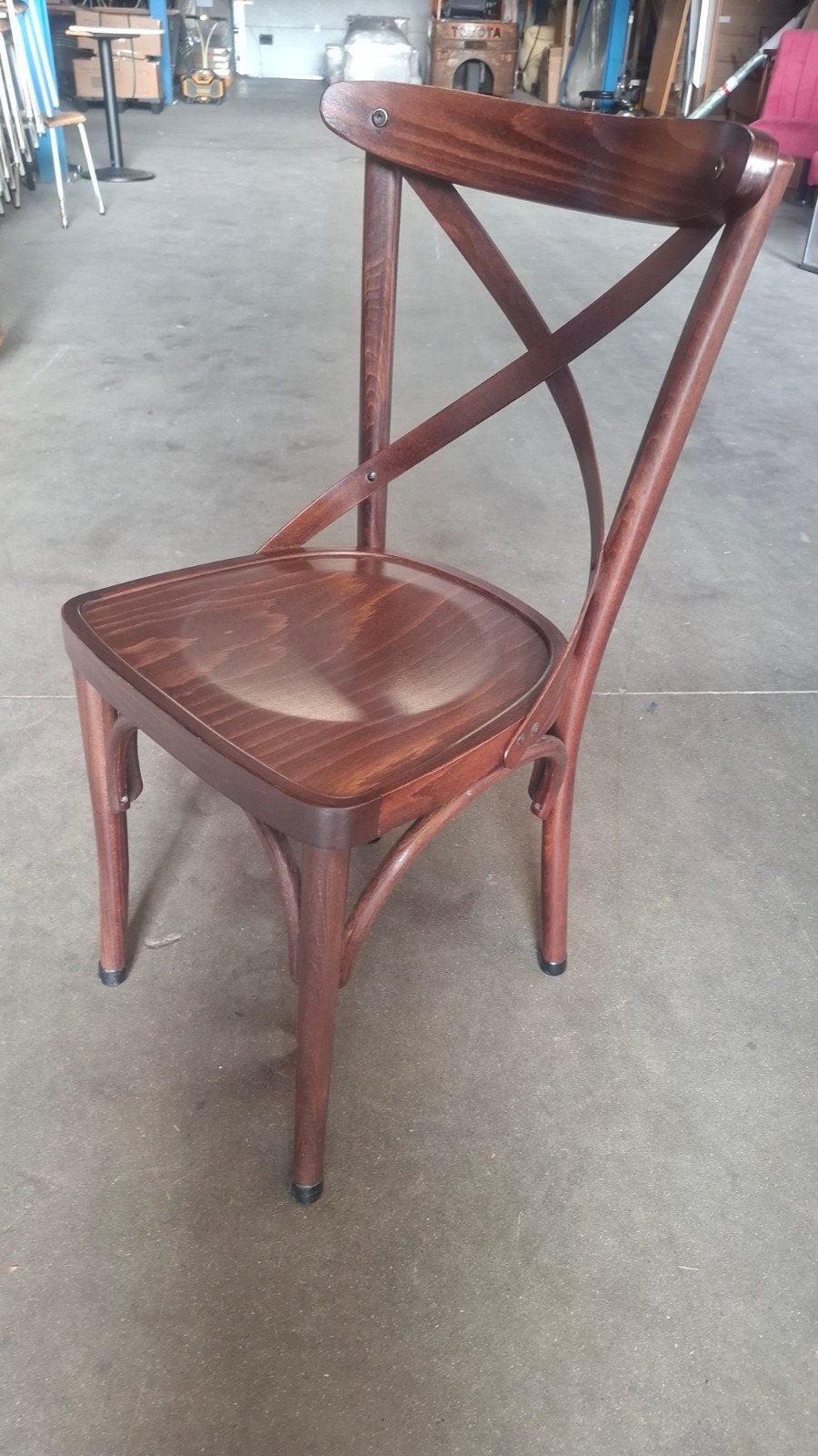 5 thonet bentwood crossback cafe bistro stoelen bruin hout, Huis en Inrichting, Stoelen, Bruin, Ophalen of Verzenden, Zo goed als nieuw