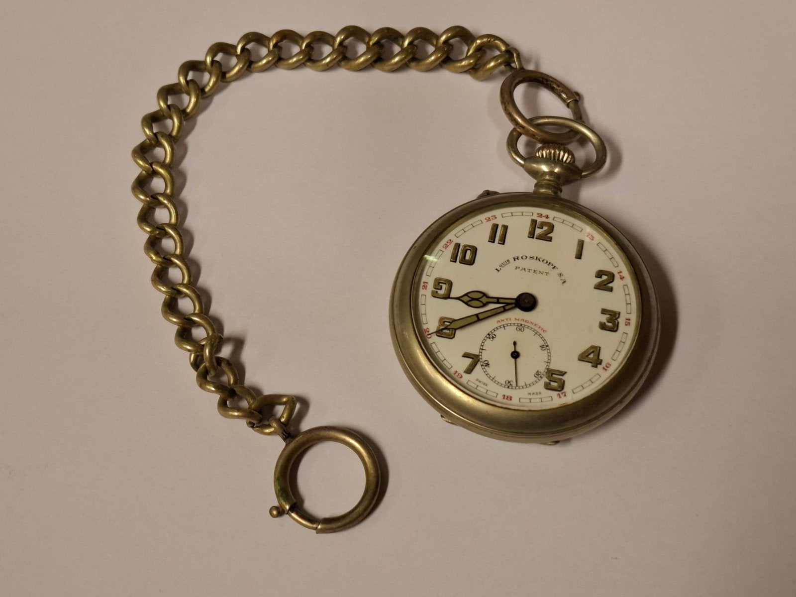 Montre de poche ancienne Louis Roskopf, Bijoux, Sacs & Beauté, Enlèvement ou Envoi, Roskopf, Montre de poche, Roskopf