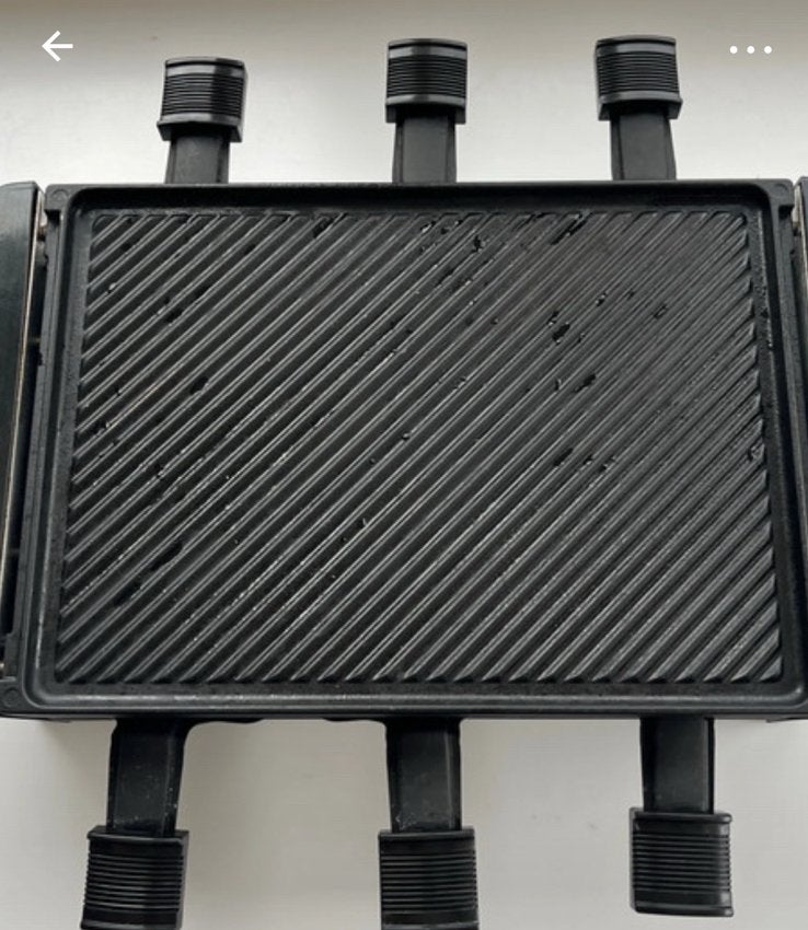 Philips raclette toestel, 6 pers, omkeerbare plaat, spatels, Elektronische apparatuur, Ophalen, Zo goed als nieuw