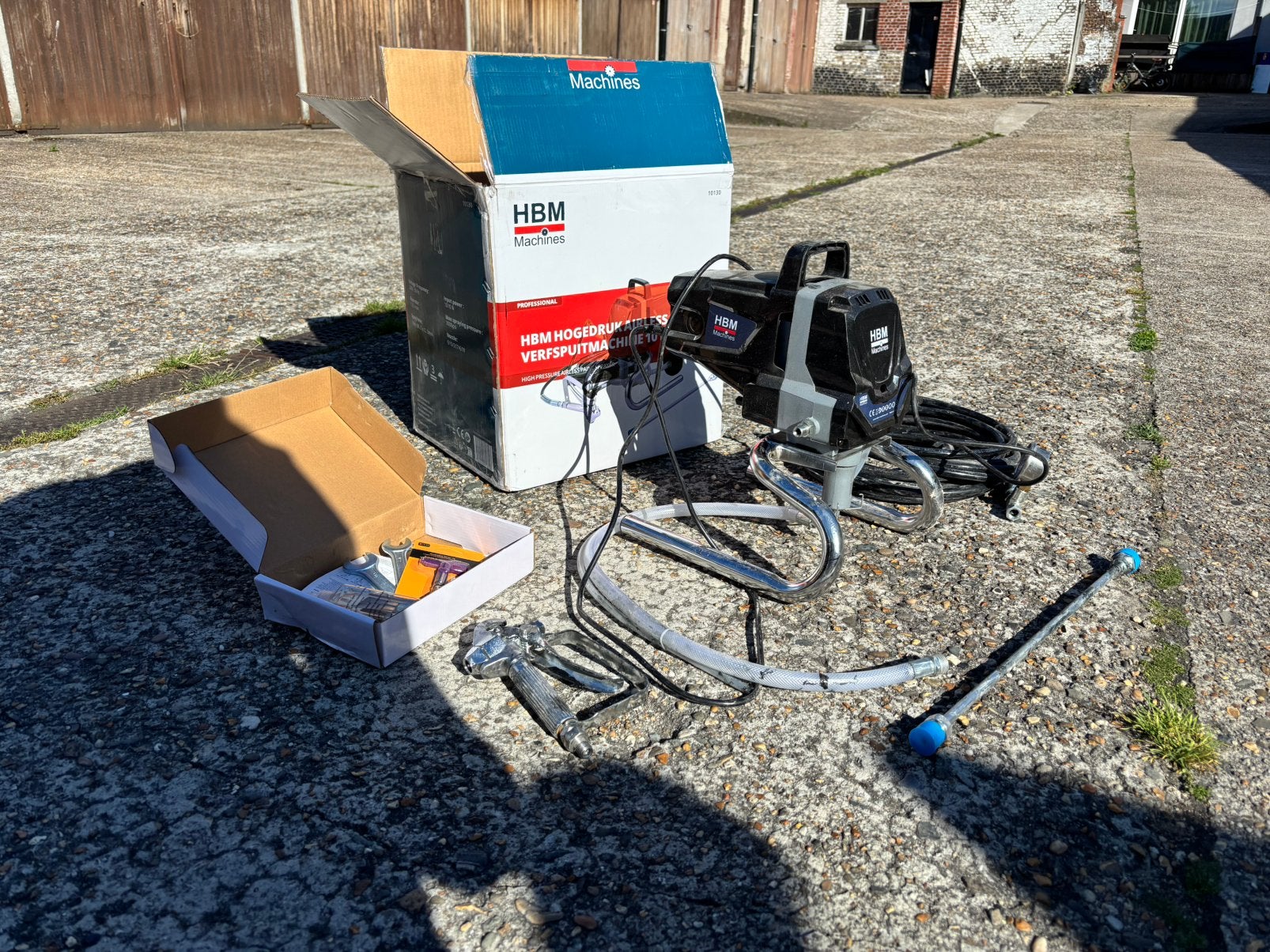 HBM Airless verfspuit, Enlèvement, Comme neuf