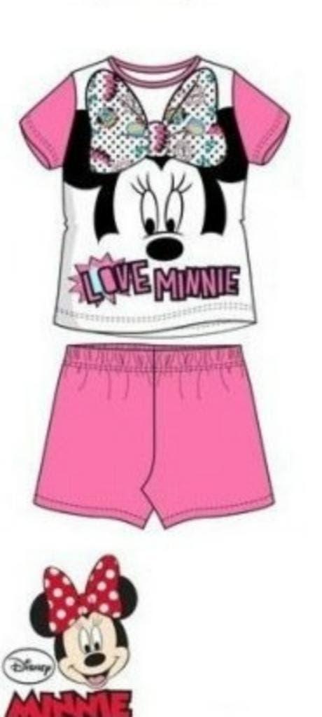 Minnie Mouse Shortama / Pyjama Roze - Maat 128 - Katoen, Enfants & Bébés, Vêtements enfant | Taille 128, Enlèvement ou Envoi, Vêtements de nuit ou Sous-vêtements