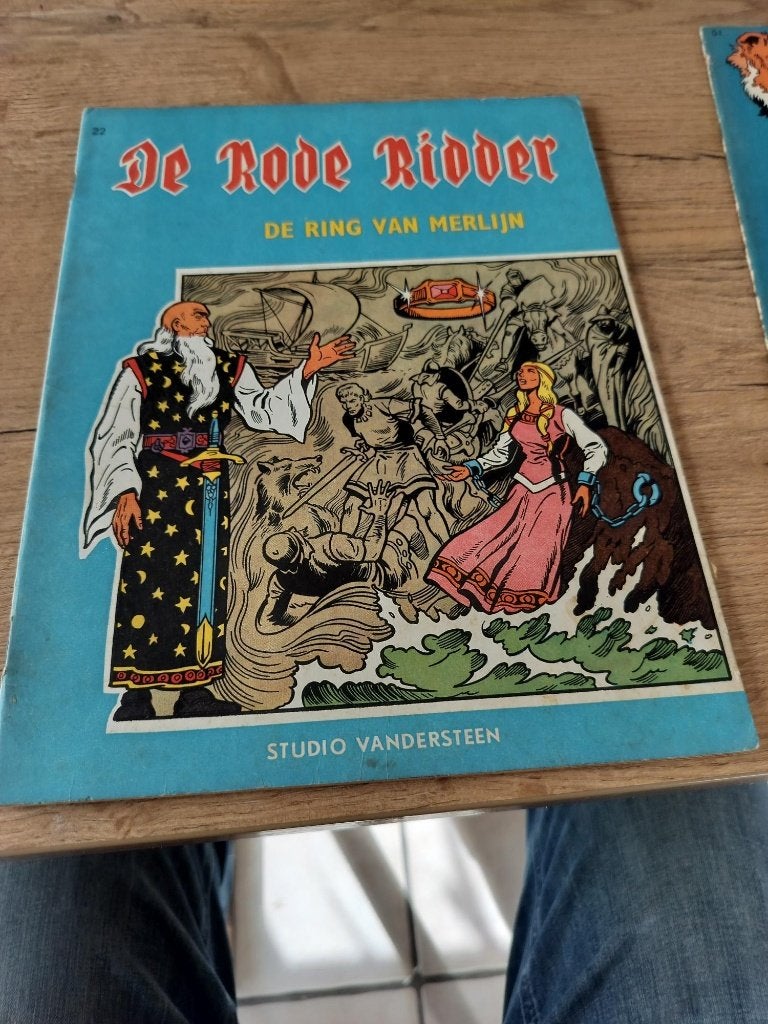 De rode ridder 22 ring van merlijn 1ste druk, Ophalen of Verzenden
