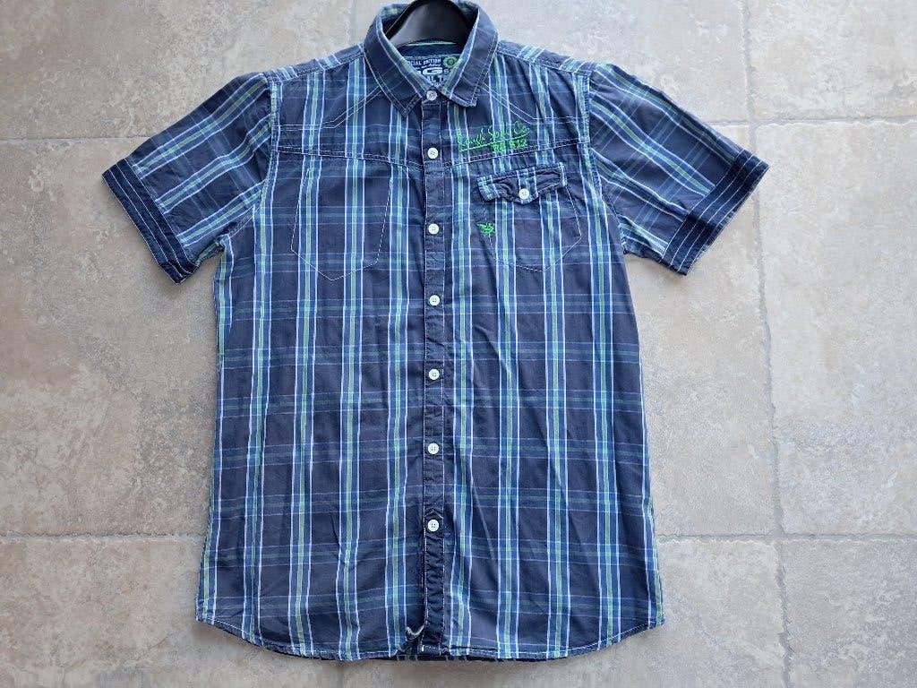 Als nieuw ruitjes hemd mt Large (zie foto's), Vêtements | Hommes, Chemises, Enlèvement ou Envoi, Comme neuf, Bleu, Tour de cou 41/42 (L)