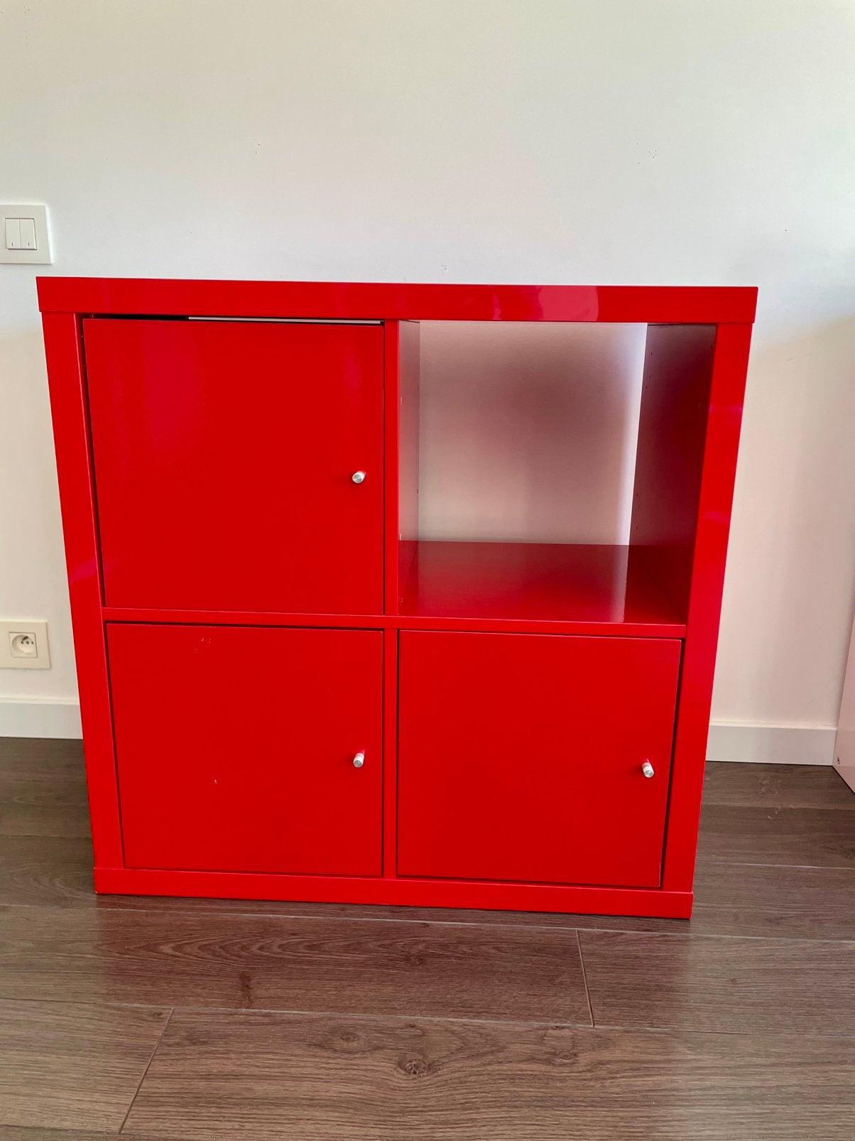 Kallax kast Ikea hoogglans rood, Enlèvement, Comme neuf