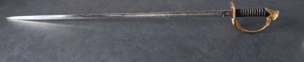 bel officier belge au sabre avec inscription, Collections, Enlèvement ou Envoi