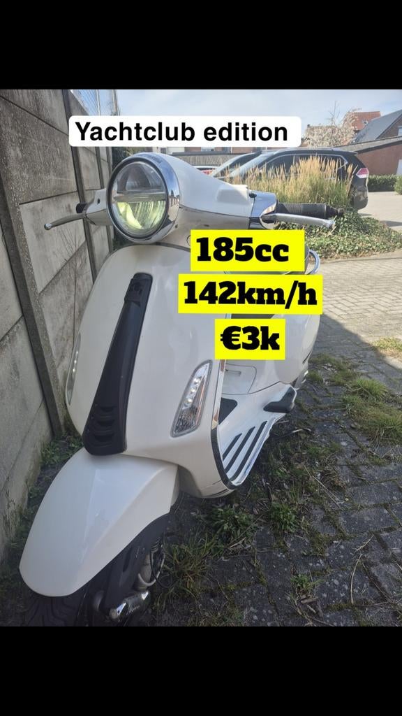 Vespa primavera ABS 185cc malossi sip teller was een 125cc, Ophalen of Verzenden