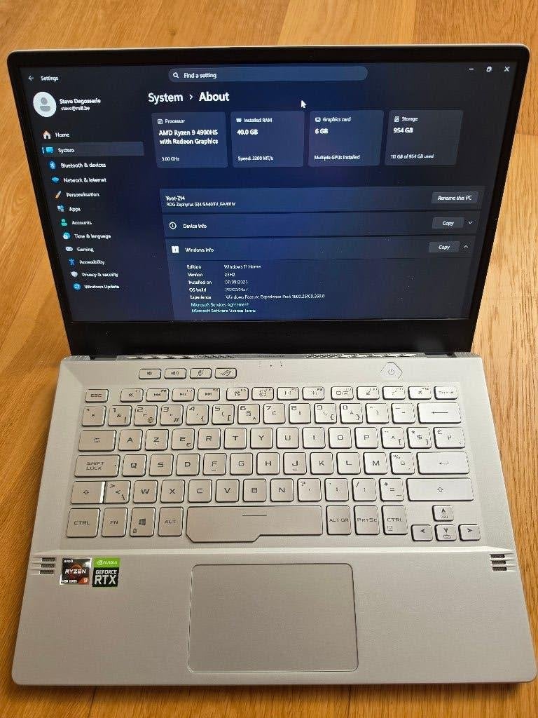 Asus ROG Zephyrus G14 (2020) RTX 2060 40 Go RAM 1 To SSD, 32 GB, 14 pouces, ASUS, Comme neuf