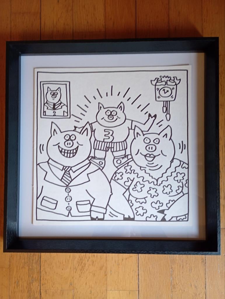 3pigs, By Keith Haring, Ophalen of Verzenden