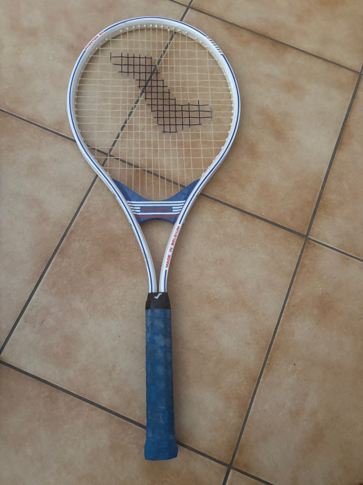 Vintage snauwaert tennis raket  met hoes, Sport en Fitness, Ophalen of Verzenden, Zo goed als nieuw