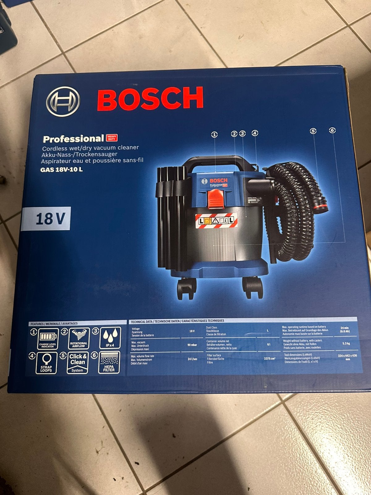 Bosch GAZ 18 V - 10 L, Bricolage & Construction, Enlèvement, Neuf, Bosch