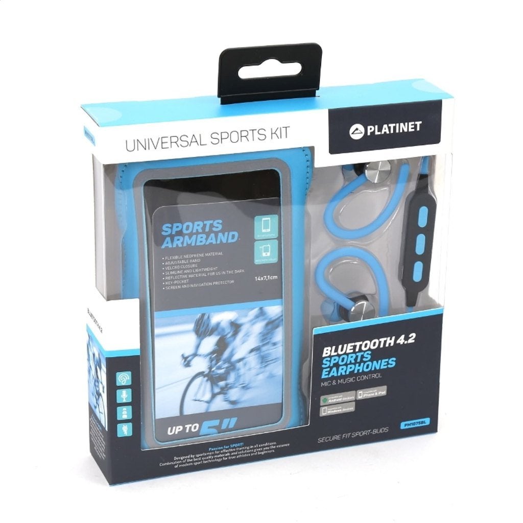 Écouteurs Bluetooth sport Platinet + brassard, Télécoms, Téléphonie mobile | Écouteurs, Neuf, Intra-auriculaires (In-Ear), Autres marques