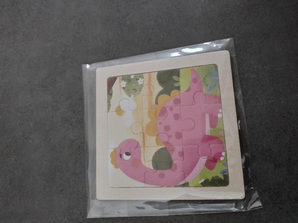 Kleine puzzel hout dinousarus peuter, Kinderen en Baby's, Ophalen of Verzenden