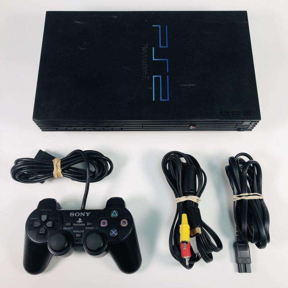 PS2 Fat Cons. (SCPH-35004)+ Dualsh. 2 Contr. (zie opmerking), Gebruikt, Overige genres, 2 spelers, Ophalen of Verzenden