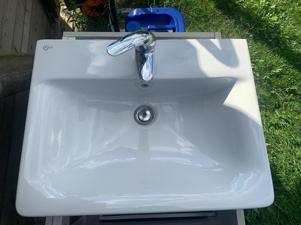 Lavabo Ideal Standaard met kraan, Doe-het-zelf en Bouw, Ophalen, Zo goed als nieuw, Wastafel